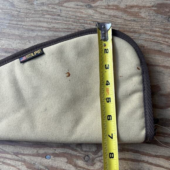 KOLPIN Soft Padded Canvas Revolver Pistol Handgun Gun Case 15x7” - Picture 9 of 9